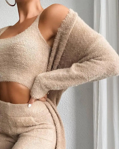 3-piece Fuzzy Fleece Loungewear